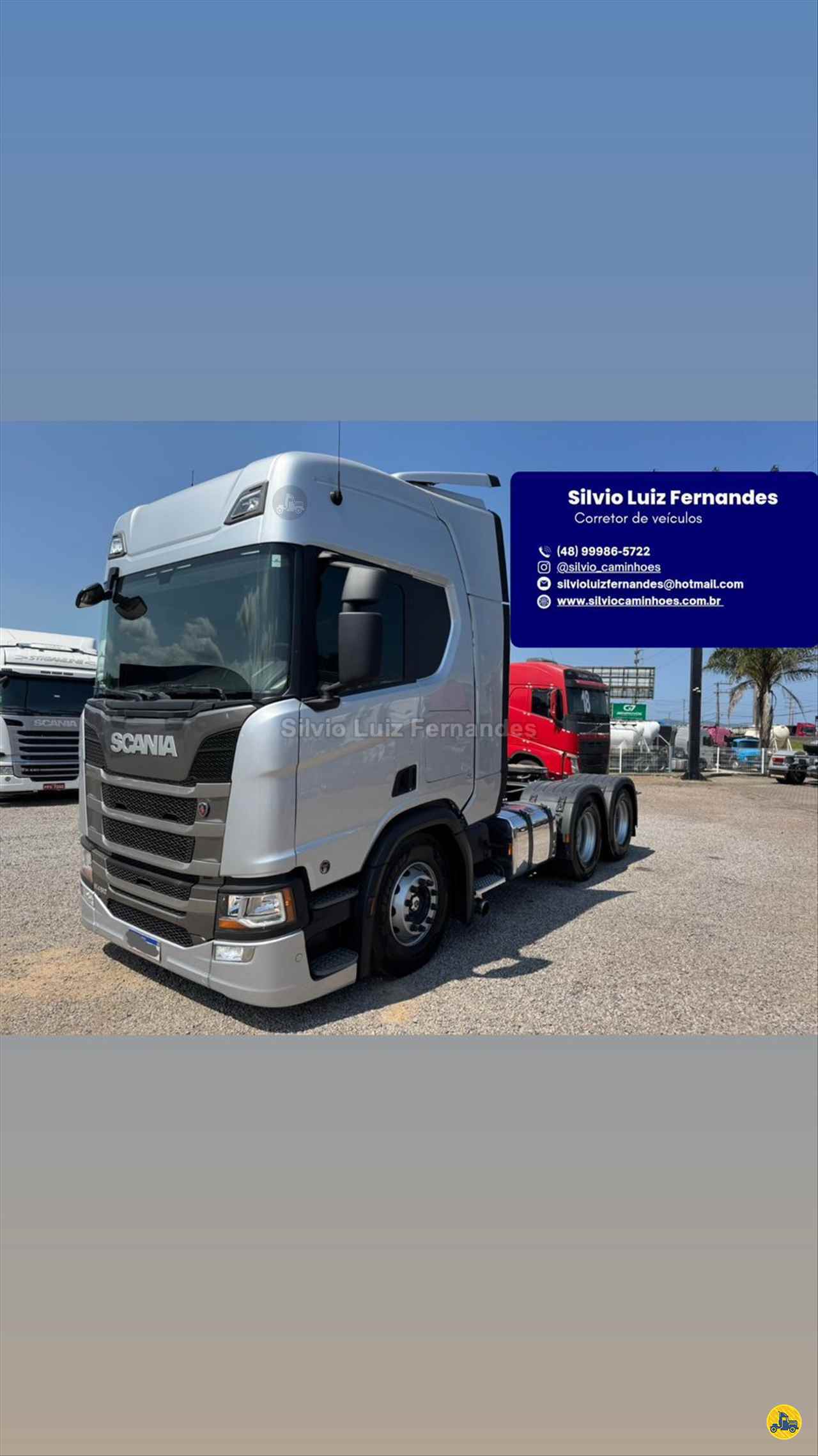 CAMINHAO SCANIA SCANIA R450 Cavalo Mecânico Cavalo 6x2 Silvio Caminhões TUBARAO SANTA CATARINA SC